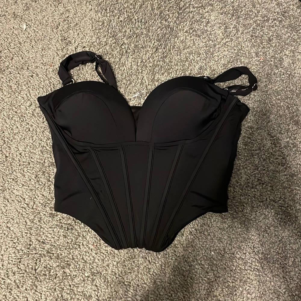 Small black corset top
